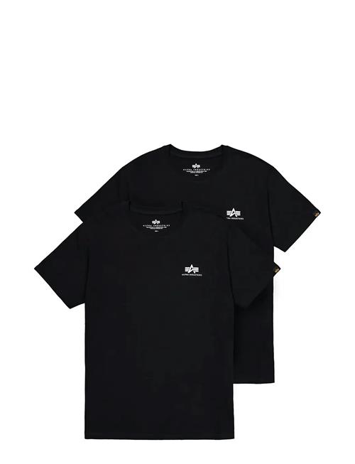 Basic T Small Logo 2 Pack Alpha Industries Black