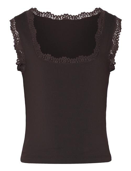 Rkbillie Sl Square Lace Top Rosemunde Kids Brown