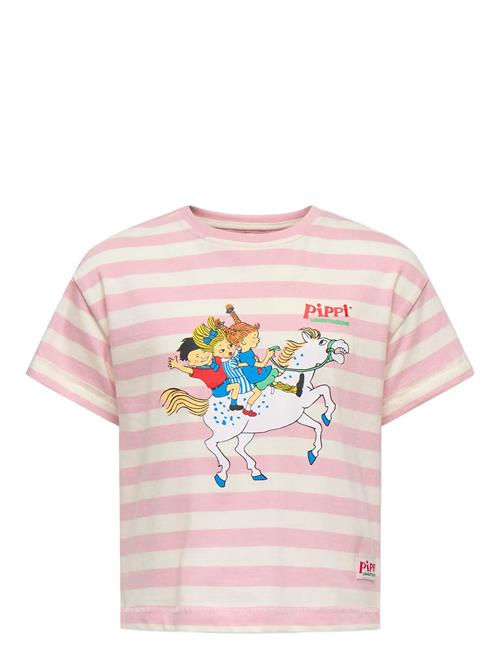 Kmgpippa Life S/S Boxy Printed Tee Jrs Kids Only Pink