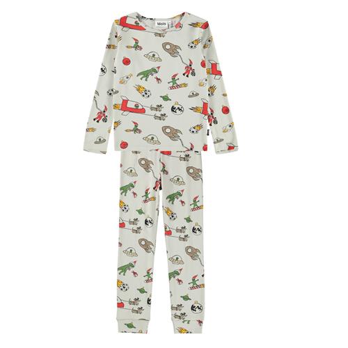 Molo Lue Pyjamas Spacy Nights  Spacy Nights 140 cm  Beige  140 cm  Unisex