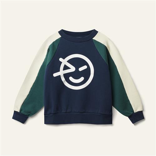 Wynken Wynk Panel Sweatshirt Navy Green Cream  Navy Green Cream 8Y  Marineblå  8 år  mand