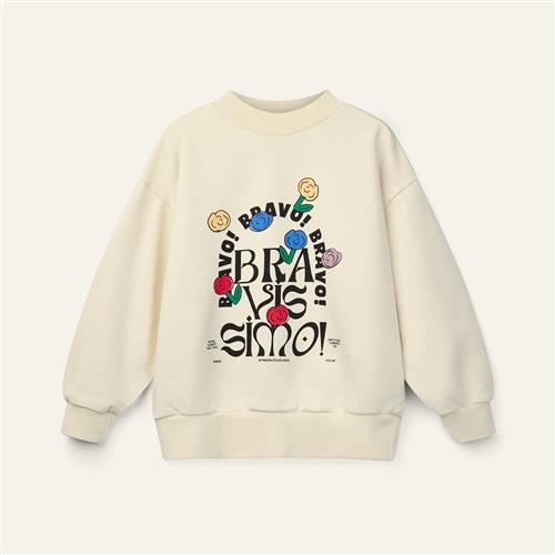 Wynken Kukka Sweatshirt Cream Bravo  Cream Bravo 8Y  Creme  8 år  Unisex