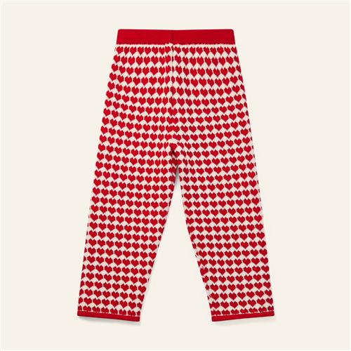 Wynken Piano Vela Strikkede Bukser Red Mini Heart  Red Mini Heart 10Y  Rød  10 år  kvinde