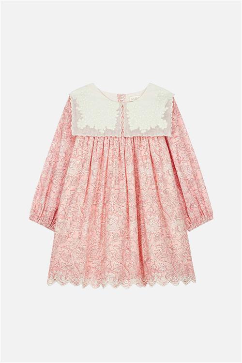 Louise Misha Arinola Vævet Kjole Pink Mountain Avens  Pink Mountain Avens-5 Y  Lyserød  5 år  kvinde