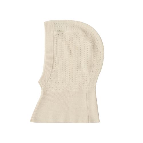 FUB Baby Pointelle Balaclava Ecru  Ecru-68/74 cm Wool Beige  68/74 cm  Unisex