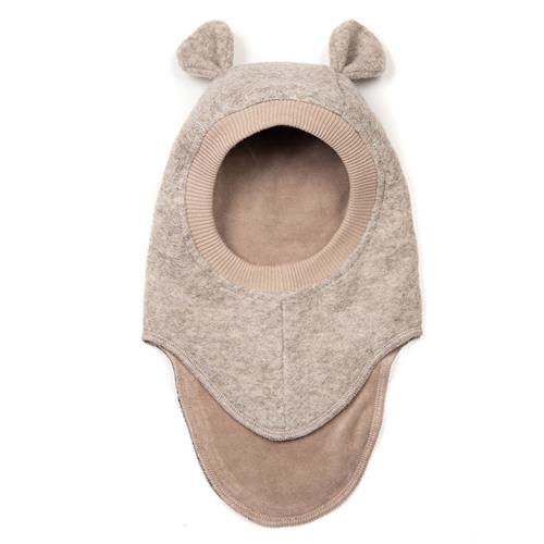 Huttelihut Balaclava I Uld Med Ører Camel Melange  Camel Melange 53 cm  Brun  53 cm  Unisex