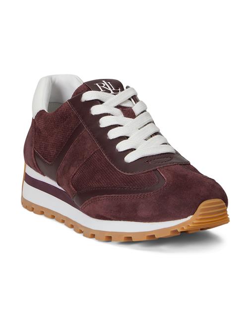 Lauren Ralph Lauren Sneaker low 'DANI'  bordeaux / mørkerød / hvid