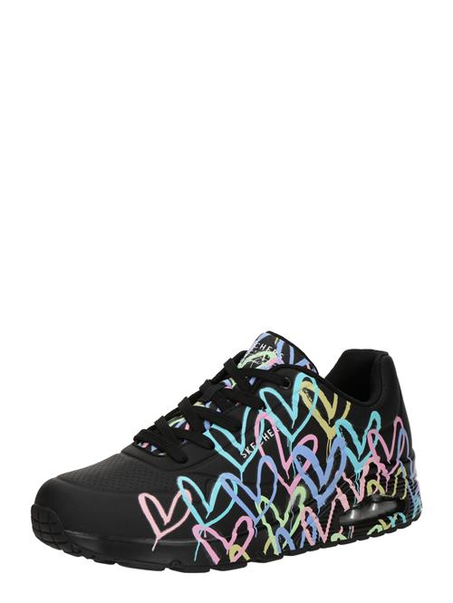 SKECHERS Sneaker low 'Uno-Spread the Love'  aqua / mint / lyserød / sort