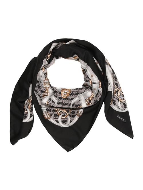 GUESS Tørklæde 'NOELLE PRINTED KEFIAH 130X130'  pueblo / taupe / sort / offwhite