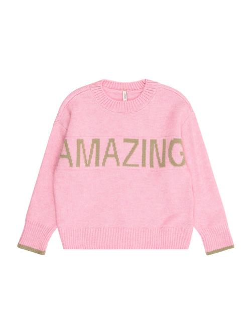 Only Mini Pullover 'KMGAMOUR'  siv / lyserød