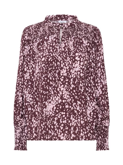 SAINT TROPEZ Bluse 'MalikaSZ'  choko / pastelpink