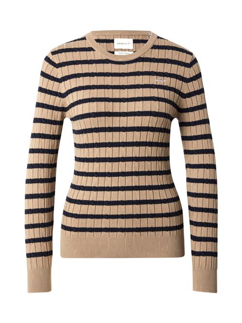 GANT Pullover  lysebrun / sort