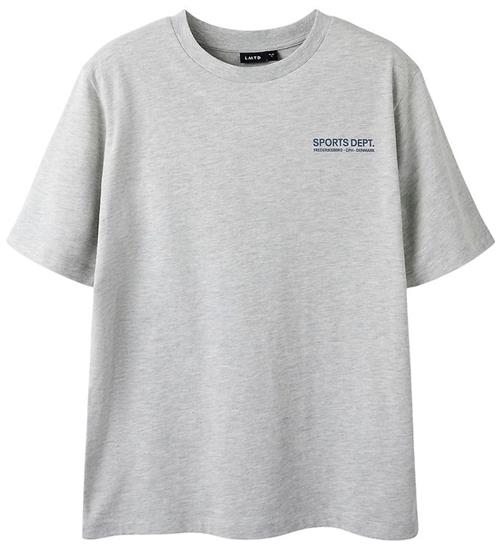 LMTD T-shirt - NlnMoods - Light Grey Melange/Dark Sapphire