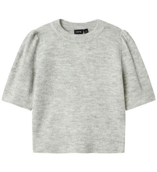 LMTD T-shirt - Strik - NlfLodet - Light Grey Melange