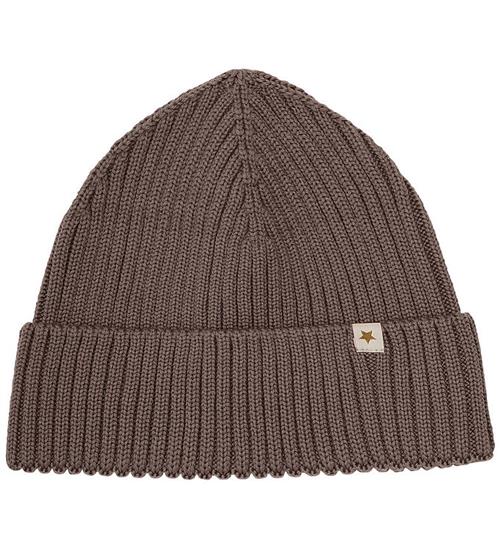 Huttelihut Hue - Uld - Strik - Brown Melange