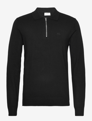 Ecovero L/S Zip Polo Lindbergh Black