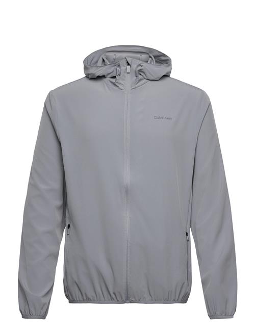 Latitude Hooded Full Zip Windbreaker Calvin Klein Golf Grey