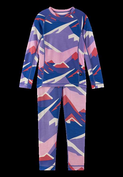 Reima Taitoa Base Layer-sæt I Uld Breezy Violet  Breezy Violet-80 cm  Lilla  80 cm  Unisex