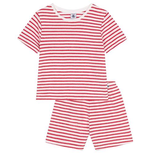 Petit Bateau Stripy Terry Tøjsæt Marshmallow Spi 4 Y  Hvid  4 år  Unisex