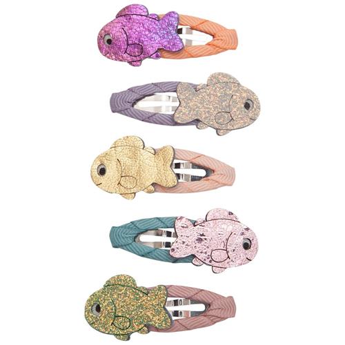 Mimi & Lula Mini Goldfish 5 Hårklemmer Sealife One Size      kvinde