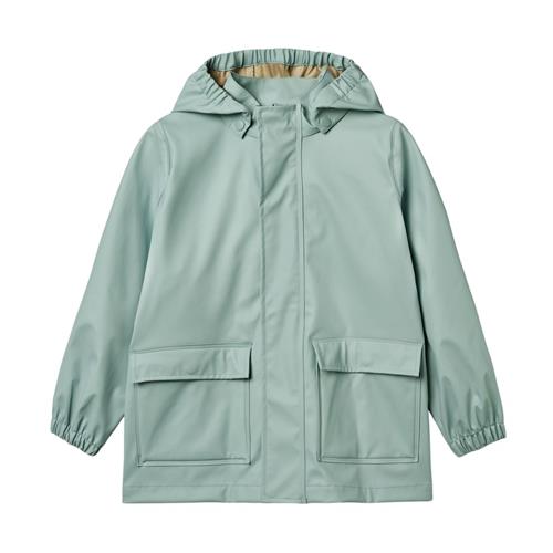 Se Wheat Ollo Regnjakke Aquamarin 116 cm  Grøn  116 cm  unisex ved Babyshop