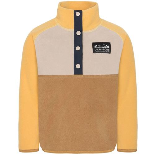 Didriksons Monte Kids 4 Halvknappet Fleecetrøje Cumin 100 cm  Brun  100 cm  Unisex