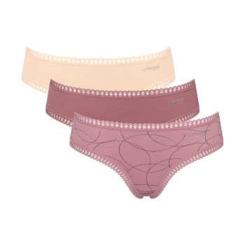 Sloggi Trusser 3P GO Crush Hipster Briefs Flerfarvet bomuld Large Dame