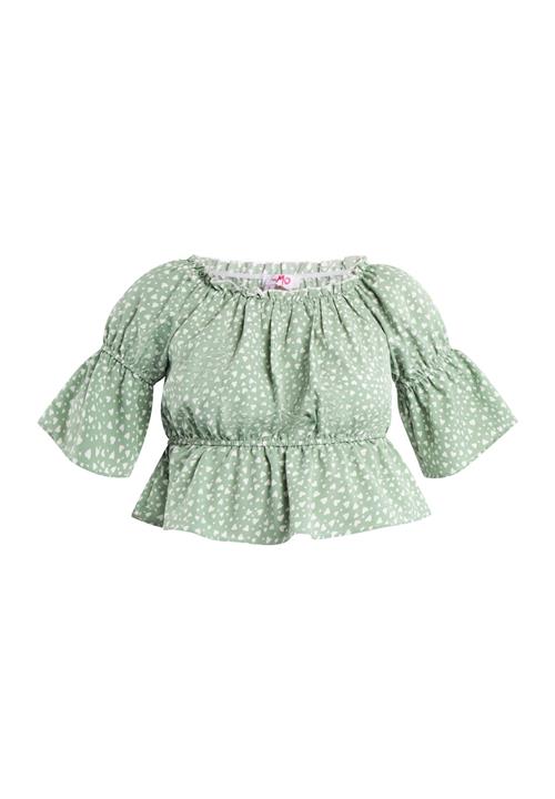 MYMO Bluse  grøn / hvid