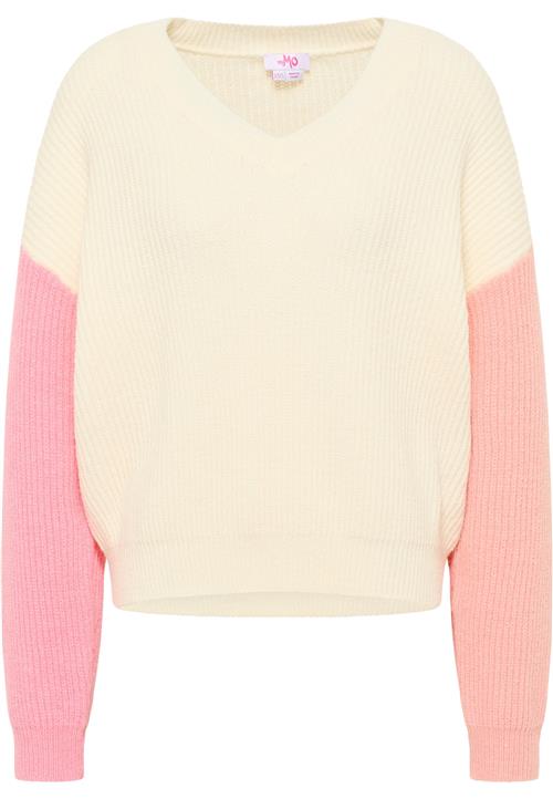 MYMO Pullover 'Nolie'  pink / uldhvid