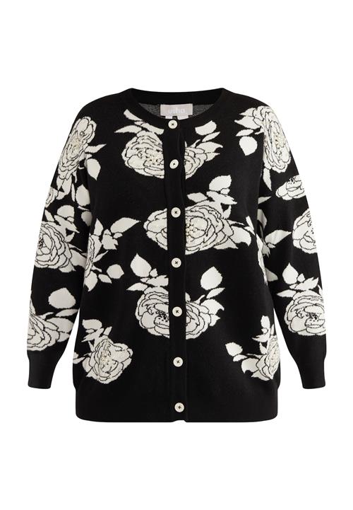 Usha Cardigan 'Sivene'  sort / hvid