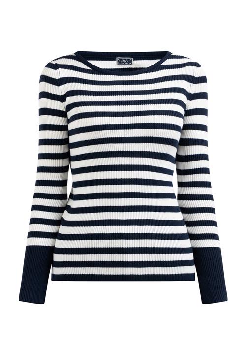 DreiMaster Maritim Pullover 'Palpito'  navy / uldhvid