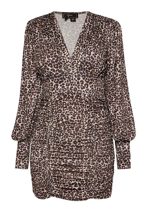 faina Kjole  beige / brun / kastaniebrun