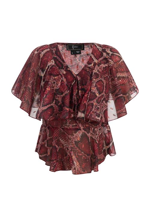 faina Bluse  bordeaux / rustrød / cranberry / pastelrød