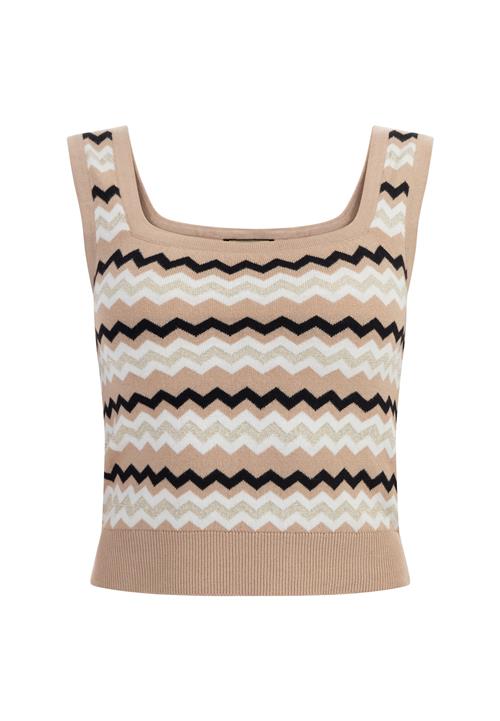 faina Sticktop  beige / sort / hvid