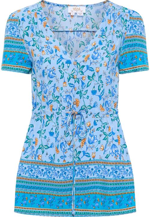 usha FESTIVAL Bluse  lyseblå / jade / orange / hvid