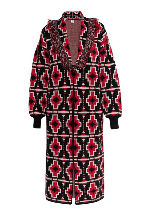 IZIA Cardigan  rød / sort / hvid