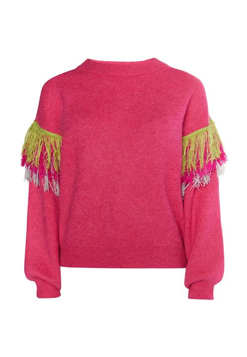 IZIA Pullover  lysegrå / lime / magenta