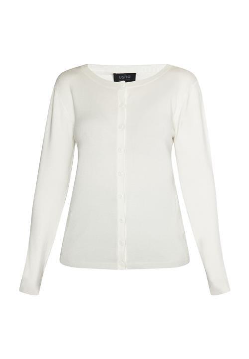 usha BLACK LABEL Cardigan 'Nowles'  hvid