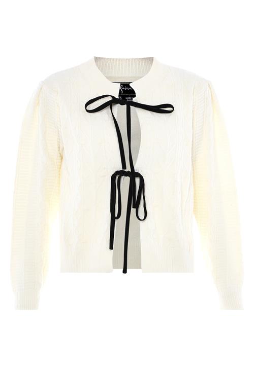 faina Cardigan  sort / uldhvid