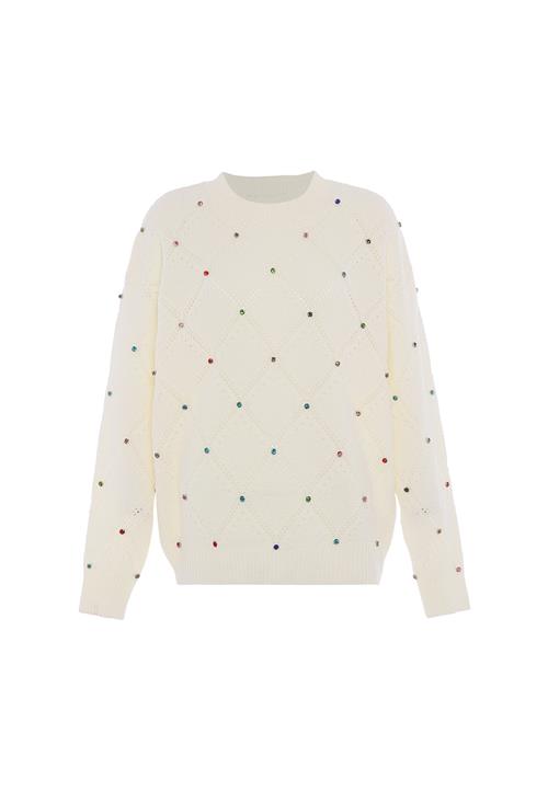 faina Pullover  blandingsfarvet / uldhvid