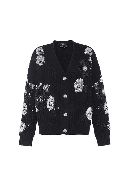 faina Cardigan  sort / sølv