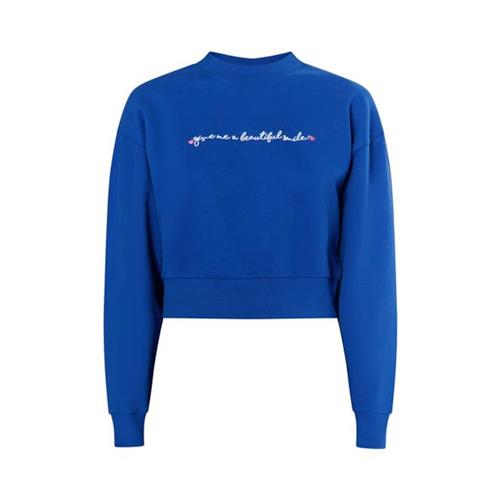 MYMO Sweatshirt 'Keepsudry'  blå / hvid