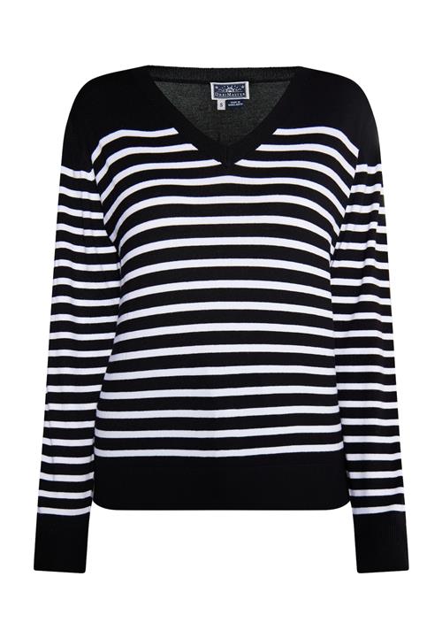 Se DreiMaster Maritim Pullover  sort / hvid ved About You