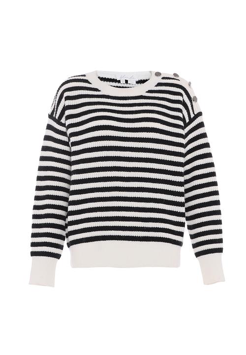 BLONDA Pullover  sort / uldhvid