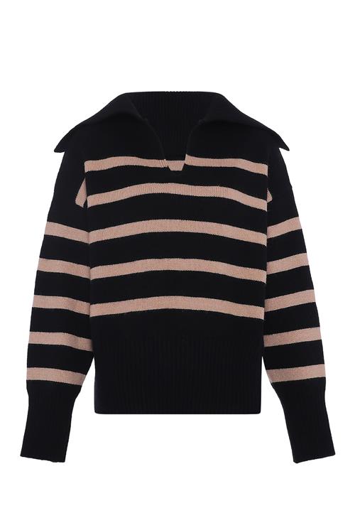 BLONDA Pullover  beige / sort