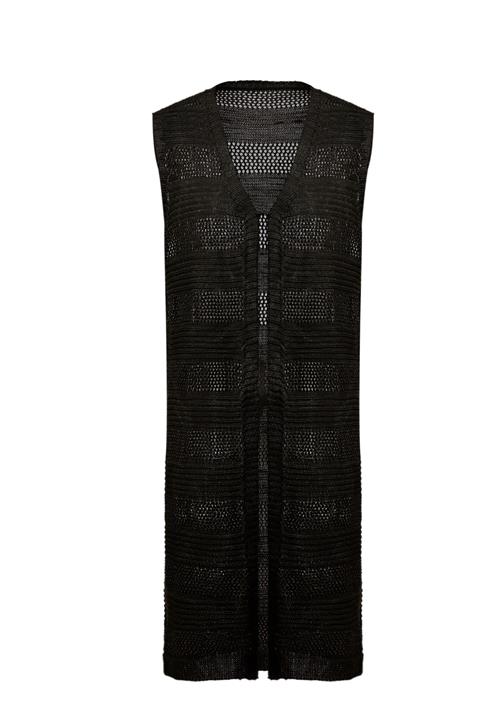 BLONDA Strikvest  sort / sølv