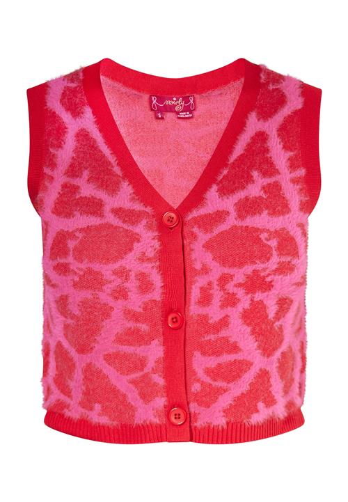swirly Cardigan  pink / rød