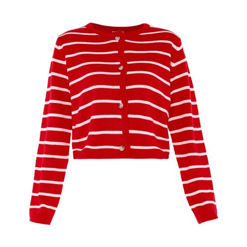 DreiMaster Maritim Cardigan  rød / hvid
