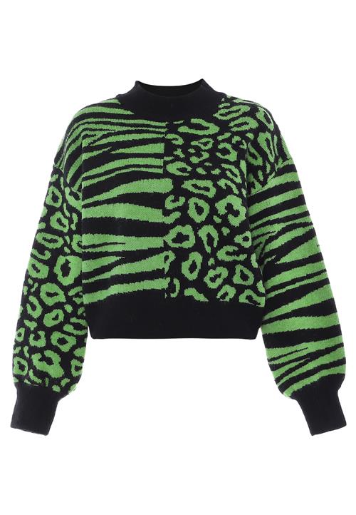 myMo ROCKS Pullover  græsgrøn / sort