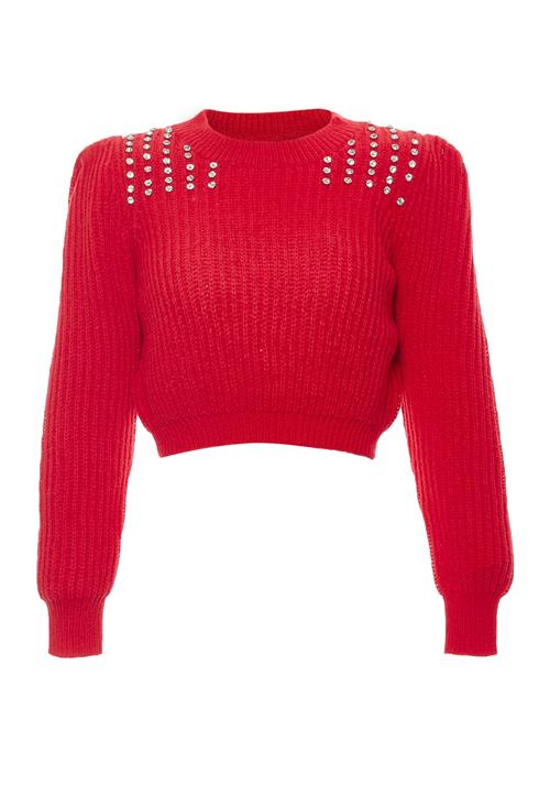 faina Pullover  rød / transparent